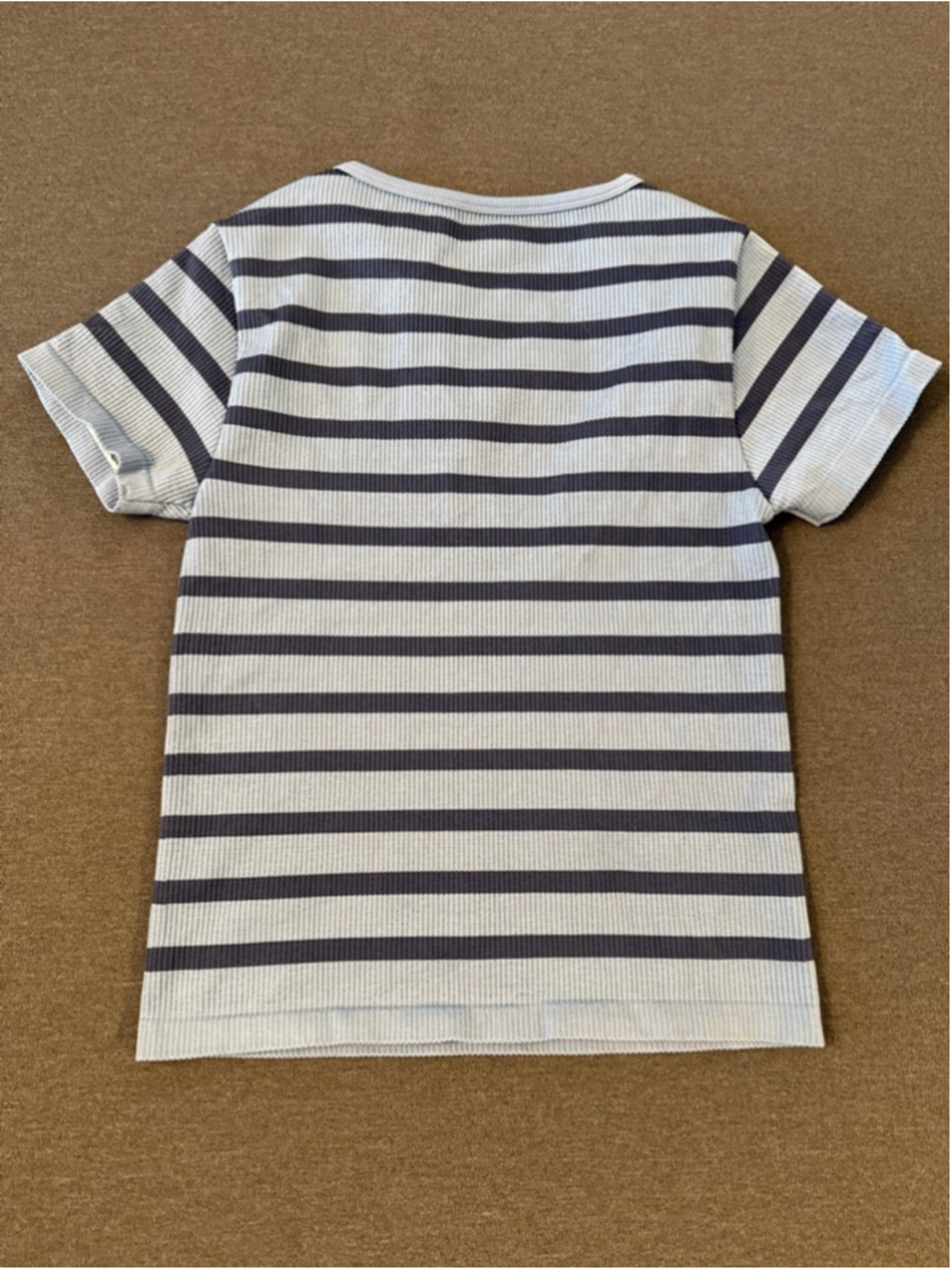 blue striped knit pullover top LC Couture S/M - Picture 3 of 6